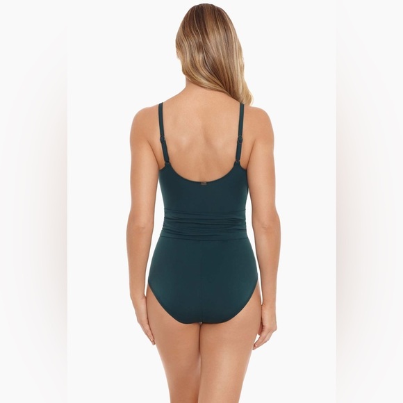 NEW Miraclesuit Amoressa Oil Slick Getty One Piece Swimsuit in Forest - size 6​​ - Picture 3 of 9